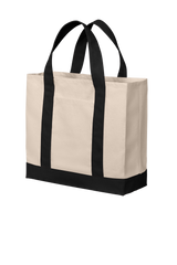 Port Authority Cotton Canvas Two-Tone Tote Bag