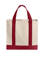 Port Authority Cotton Canvas Two-Tone Tote Bag