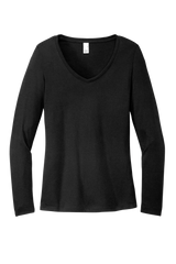 District Women’s Perfect TrI Long Sleeve V-Neck TShirt