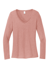 District Women’s Perfect TrI Long Sleeve V-Neck TShirt