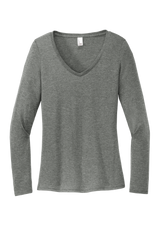 District Women’s Perfect TrI Long Sleeve V-Neck TShirt