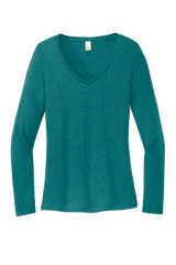 District Women’s Perfect TrI Long Sleeve V-Neck TShirt