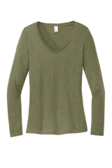 District Women’s Perfect TrI Long Sleeve V-Neck TShirt