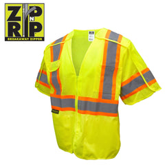 Radians SV24-3 Class 3 Breakaway Safety Vest with Zip-N-Rip™